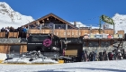La Folie Douce in Val Thorens vanaf de piste.